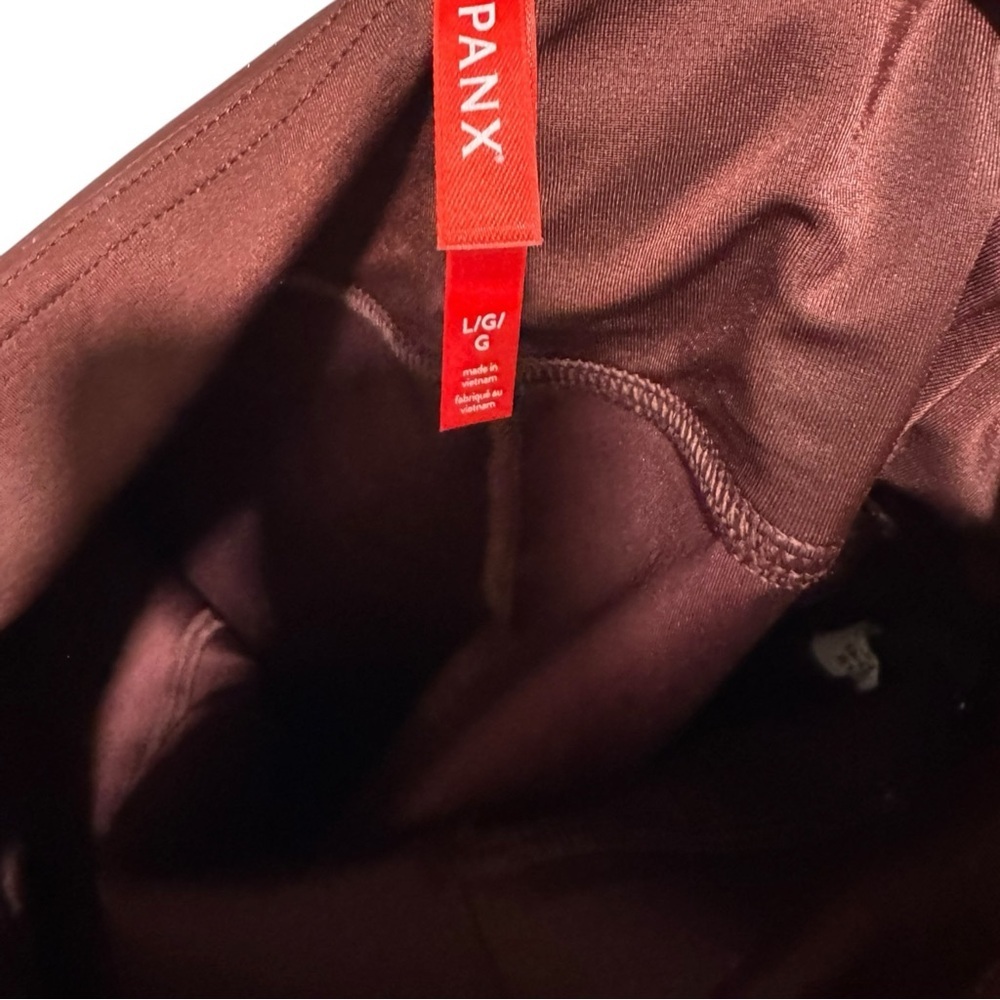 Spanx‎ Faux Patent Leather Leggings Large Burgundy Ruby - Picture 12 of 14